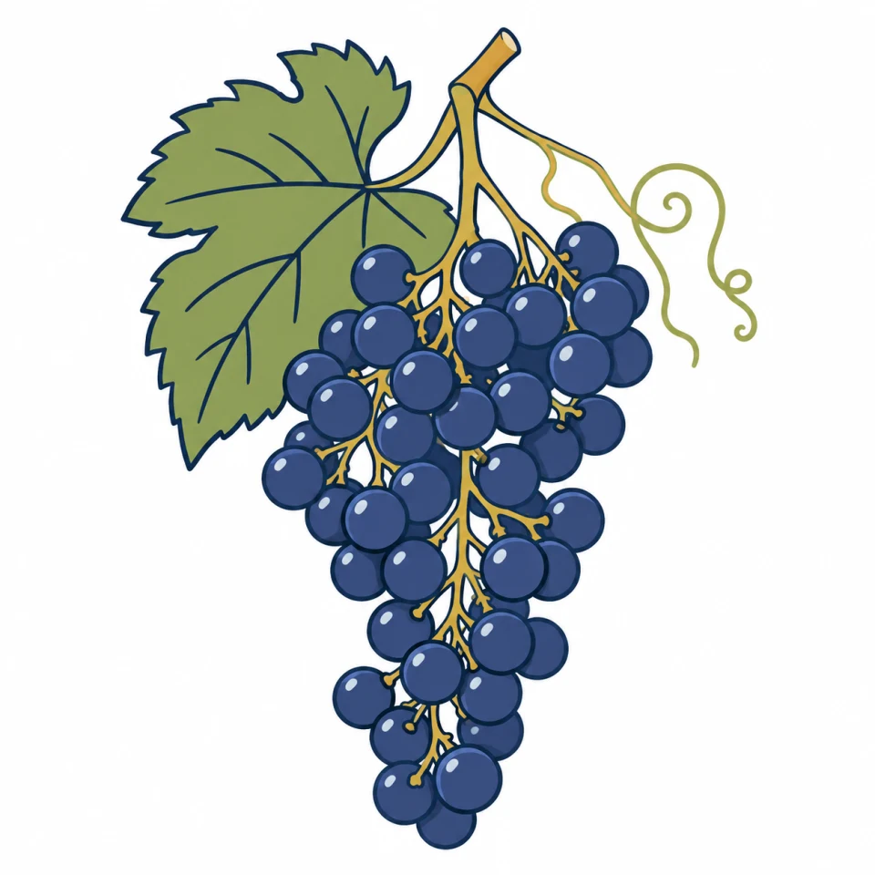 メルロー（Merlot）のイラスト