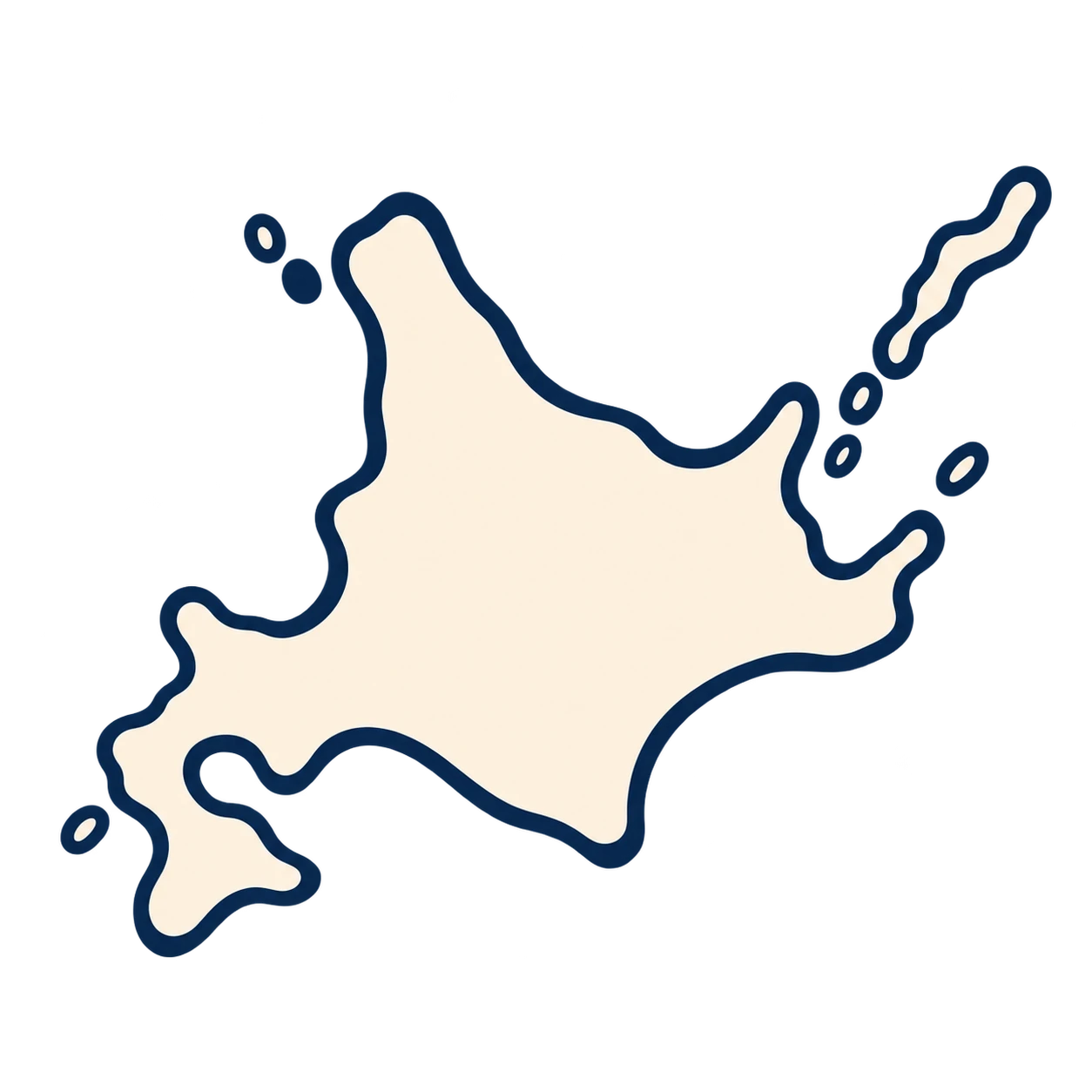 北海道の産地イラストマップ