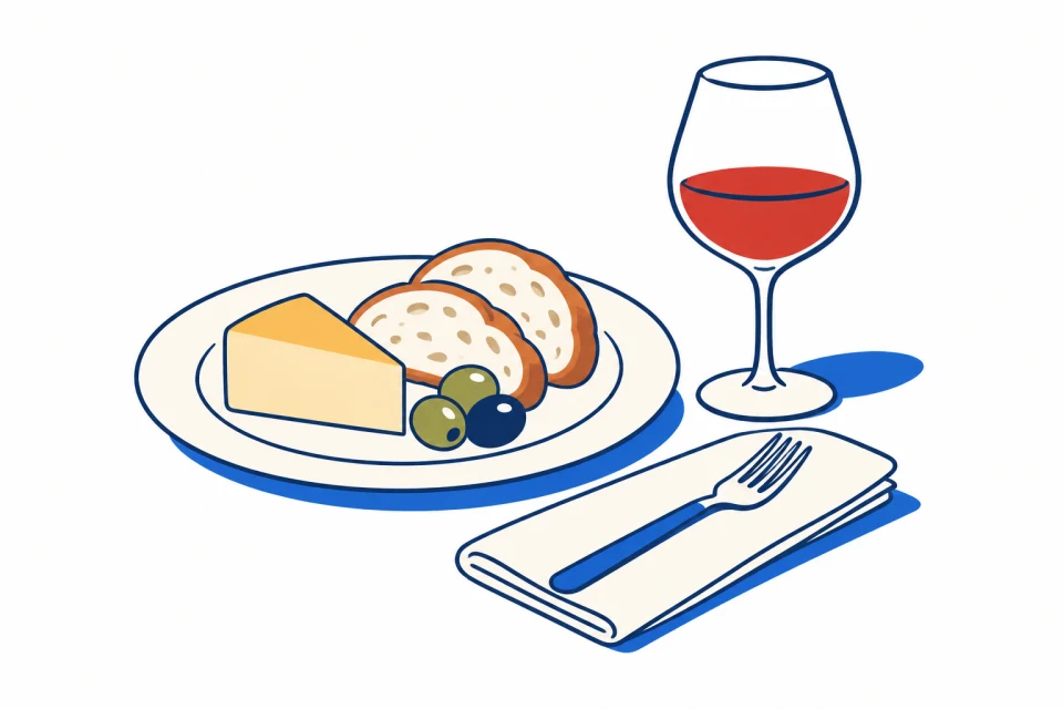料理と合わせるのイメージイラスト