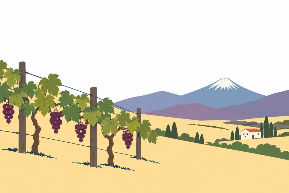 日本ワインを学ぶのイメージイラスト